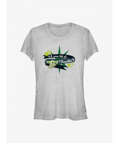 Star Wars The Mandalorian The Child Star Trouble Girls T-Shirt $6.47 T-Shirts