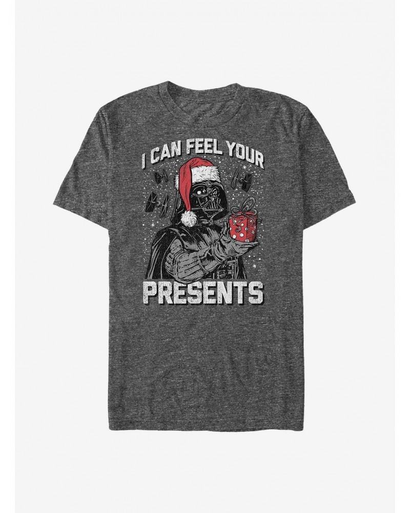 Star Wars I Can Feel Your Presents T-Shirt $7.14 T-Shirts