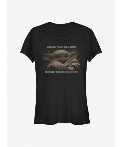 Star Wars The Mandalorian The Child Work Meme Girls T-Shirt $6.63 T-Shirts