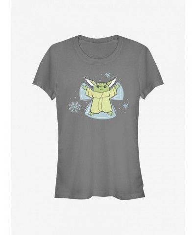 Star Wars The Mandalorian Snow Angel The Child Girls T-Shirt $6.80 T-Shirts