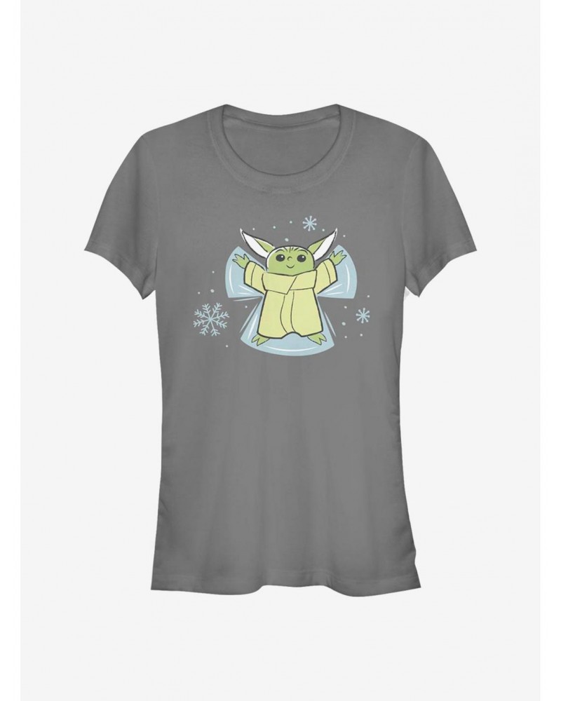 Star Wars The Mandalorian Snow Angel The Child Girls T-Shirt $6.80 T-Shirts