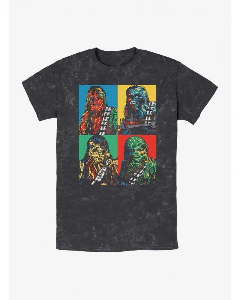 Star Wars Chewie Pop Art Mineral Wash T-Shirt $6.23 T-Shirts