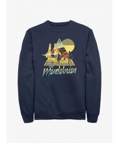 Star Wars The Mandalorian Bo-Katan & Din Djarin Sunset Nevarro Landing Sweatshirt $10.92 T-Shirts