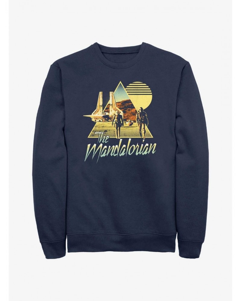 Star Wars The Mandalorian Bo-Katan & Din Djarin Sunset Nevarro Landing Sweatshirt $10.92 T-Shirts