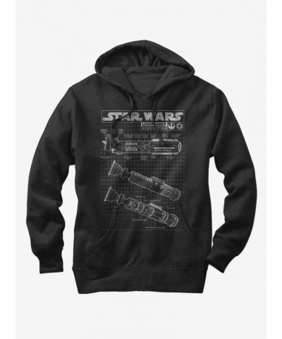 Star Wars Lightsaber Diagram Hoodie $12.57 Hoodies