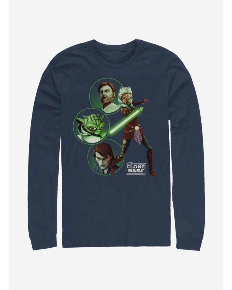 Star Wars The Clone Wars Light Side Group Long-Sleeve T-Shirt $10.53 T-Shirts