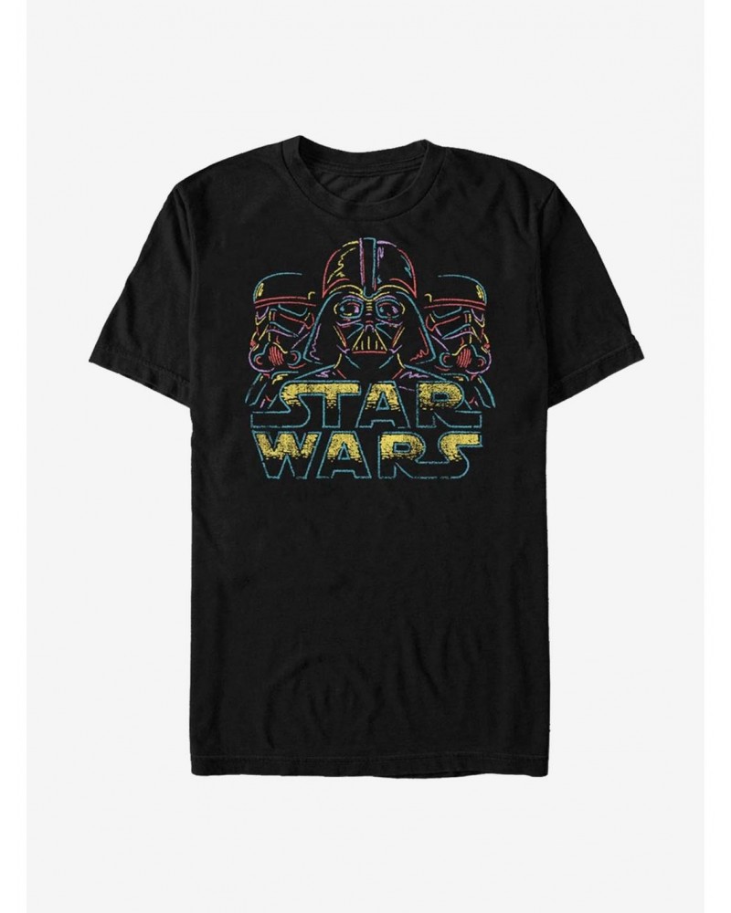 Star Wars Neon Chalk Wars T-Shirt $7.61 T-Shirts