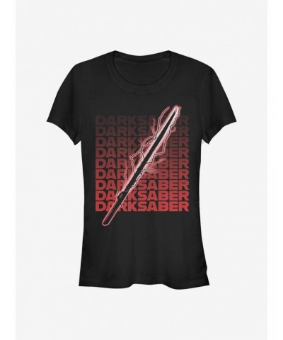 Star Wars The Mandalorian Darksaber Text Girls T-Shirt $5.99 T-Shirts