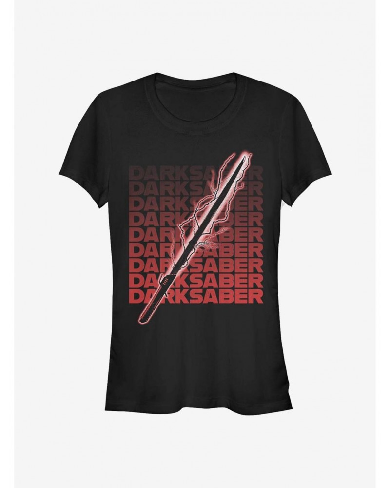 Star Wars The Mandalorian Darksaber Text Girls T-Shirt $5.99 T-Shirts