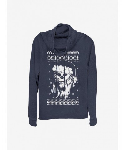 Star Wars Chewbacca Ugly Holiday Cowlneck Long-Sleeve Girls Top $10.78 Tops