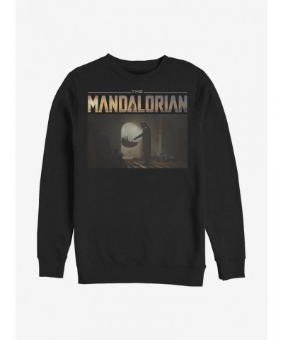 Star Wars The Mandalorian The Child Logo Scene Crew Sweatshirt $12.40 Sweatshirts