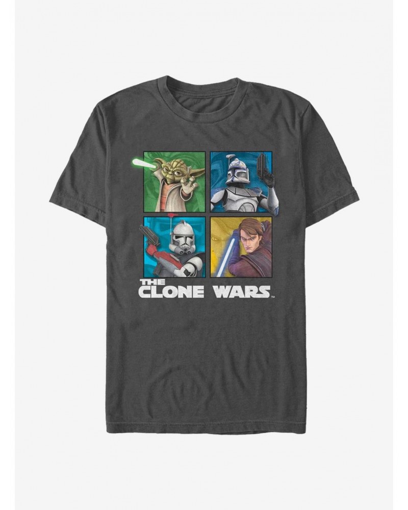 Star Wars The Clone Wars Panel Four T-Shirt $7.45 T-Shirts