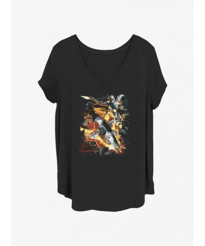 Star Wars Explosive Space Battle Poster Girls T-Shirt Plus Size $10.40 T-Shirts