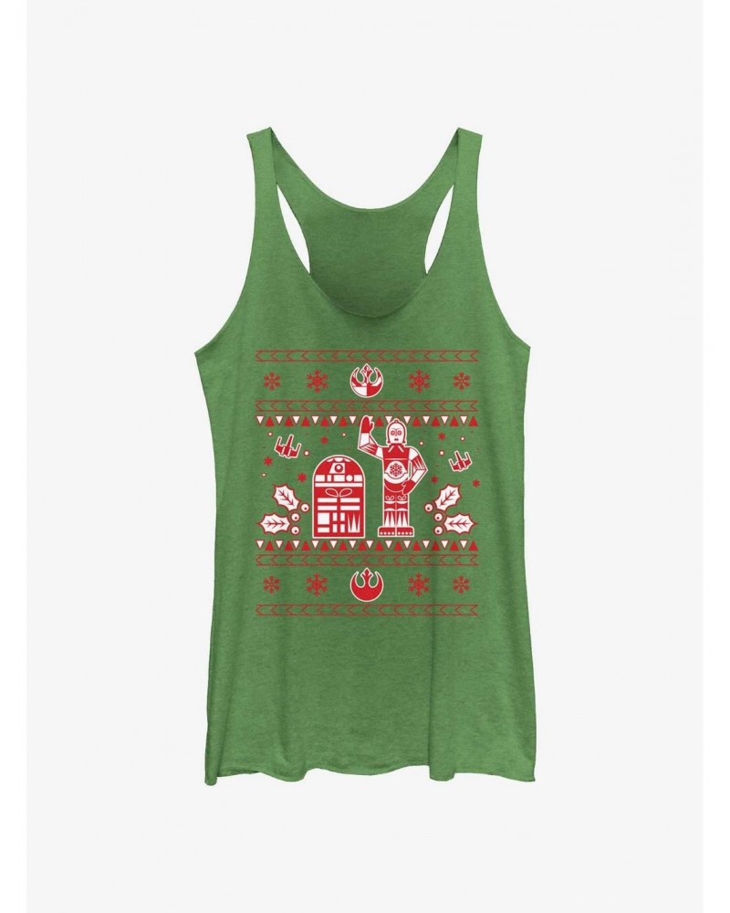 Star Wars Droid Ugly Christmas Girls Tank $7.67 Tanks