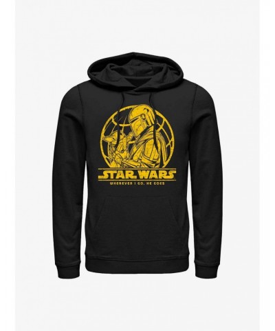 Star Wars The Mandalorian I Go He Goes Hoodie $15.09 Hoodies