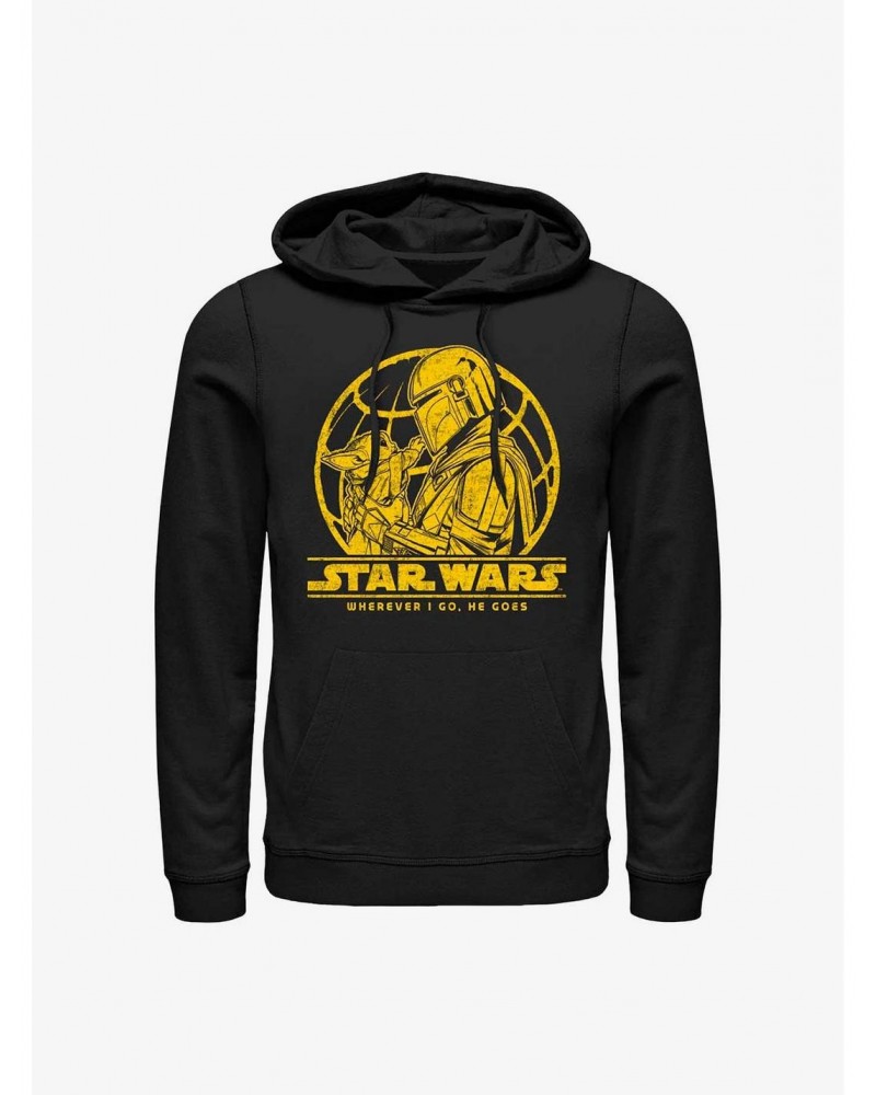 Star Wars The Mandalorian I Go He Goes Hoodie $15.09 Hoodies