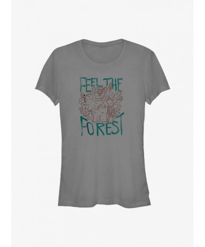 Star Wars Ewok Feel The Forest Girls T-Shirt $5.66 T-Shirts