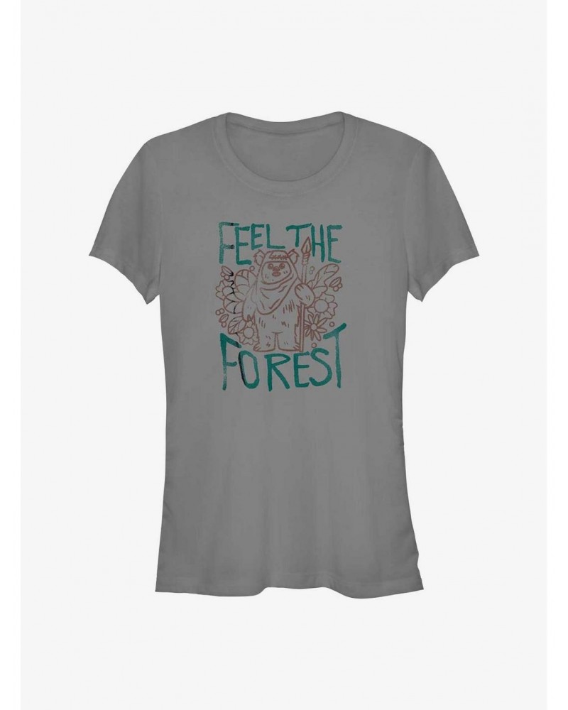 Star Wars Ewok Feel The Forest Girls T-Shirt $5.66 T-Shirts