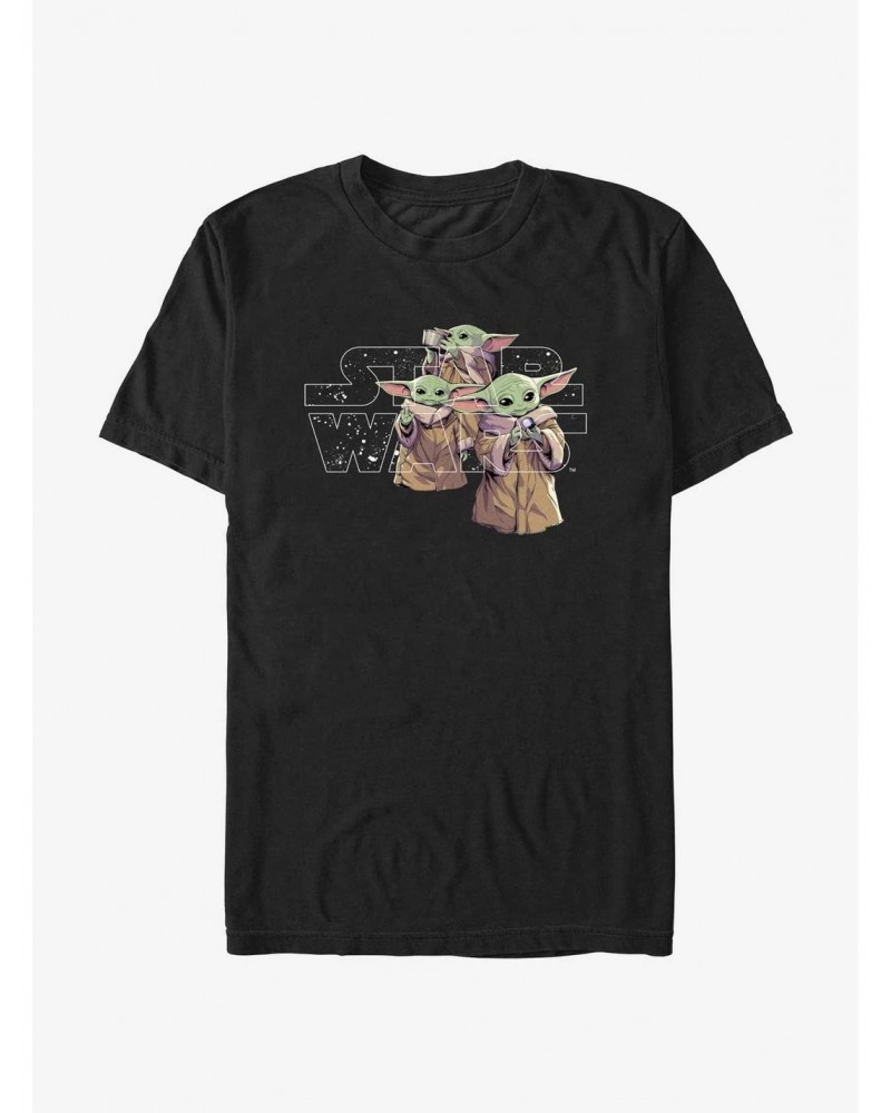 Star Wars The Mandalorian Celestial Child Logo T-Shirt $5.28 T-Shirts