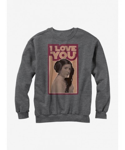 Star Wars Princess Leia Quote I Love You Sweatshirt $12.10 Sweatshirts