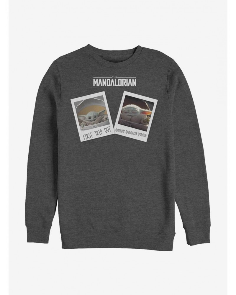 Star Wars The Mandalorian Travel Polaroids Crew Sweatshirt $11.81 Sweatshirts