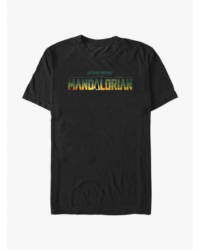 Star Wars The Mandalorian Desert Sunset Logo T-Shirt $6.52 T-Shirts