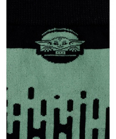 Star Wars The Mandalorian The Child Hidden Message Green Crew Socks $7.37 Socks