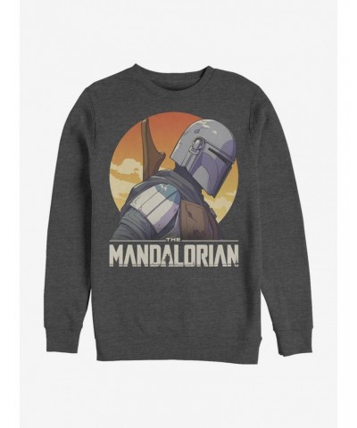 Star Wars The Mandalorian Mando Sunset Crew Sweatshirt $9.15 Sweatshirts