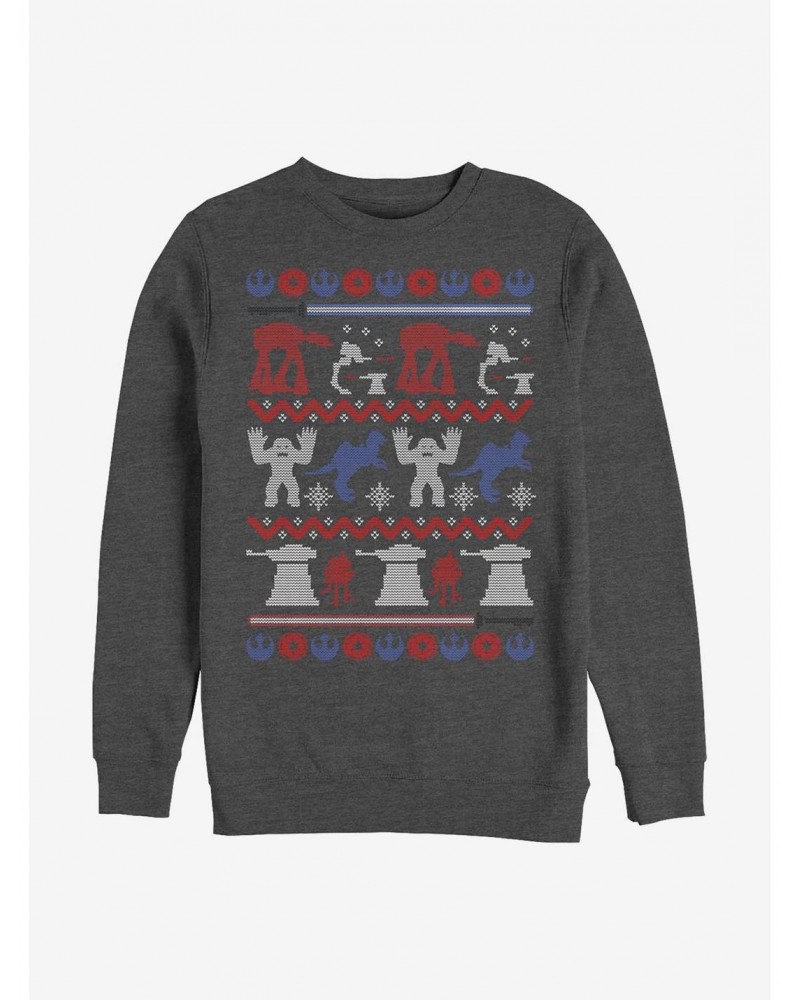 Star Wars Hoth Ugly Holiday Crew Sweatshirt $9.45 Sweatshirts