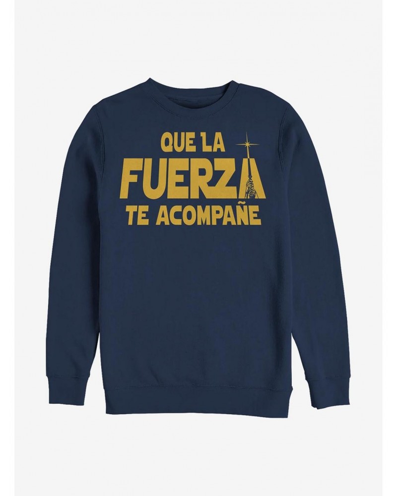 Star Wars Que La Fuerza Te Acompane Crew Sweatshirt $10.63 Sweatshirts