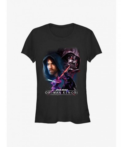 Star Wars Obi-Wan Kenobi Galaxy Face-Off Girls T-Shirt $6.31 T-Shirts