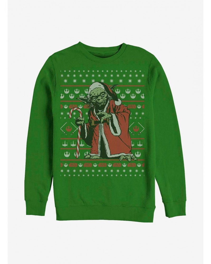 Star Wars Santa Yoda Crew Sweatshirt $12.10 Sweatshirts