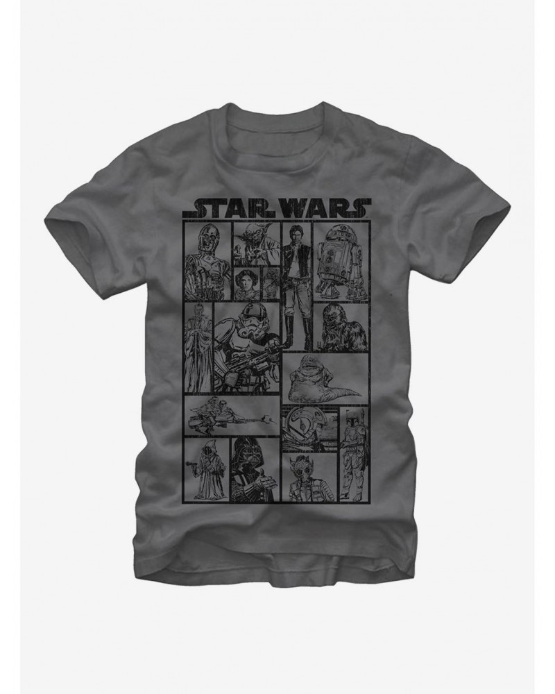 Star Wars Classic Character Group T-Shirt $5.90 T-Shirts