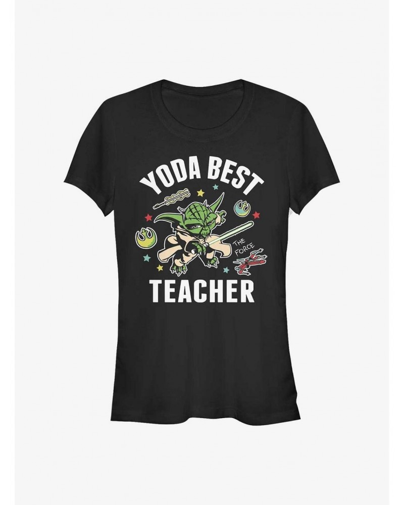 Star Wars The Clone Wars Yoda Best Teacher Girls T-Shirt $5.99 T-Shirts