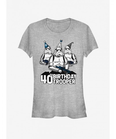 Star Wars Birthday Trooper Fourty Girls T-Shirt $5.66 T-Shirts