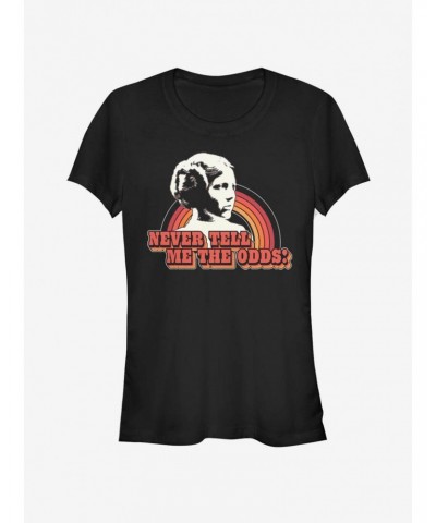 Star Wars Never Tell Me The Odds Girls T-Shirt $4.85 T-Shirts