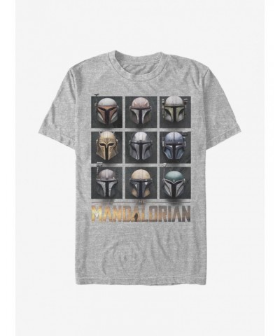 Star Wars The Mandalorian Mando Helmet Boxup T-Shirt $6.68 T-Shirts