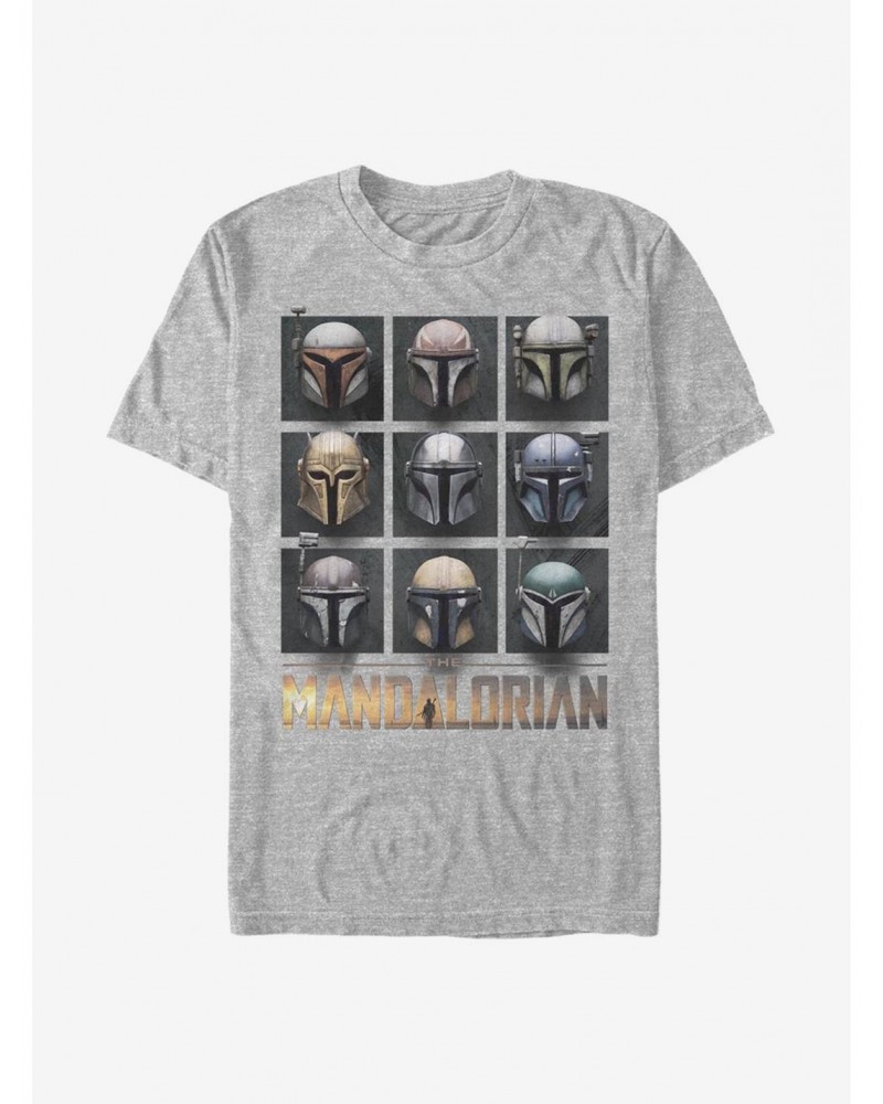 Star Wars The Mandalorian Mando Helmet Boxup T-Shirt $6.68 T-Shirts