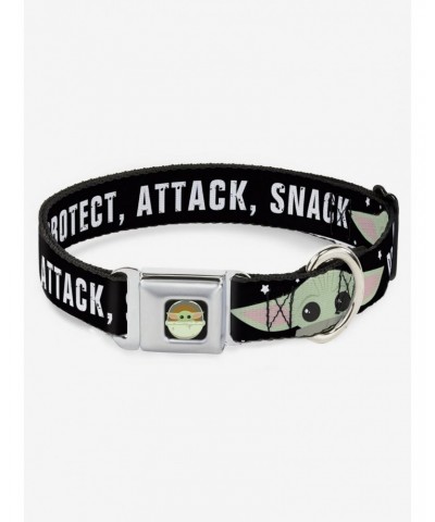 Star Wars The Mandalorian The Child Protect Attack Snack Seatbelt Buckle Dog Collar $9.96 Pet Collars