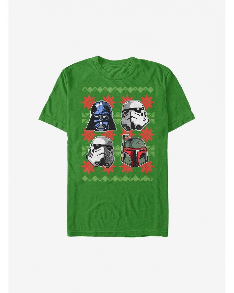 Star Wars Holiday Faces Christmas Pattern T-Shirt $5.75 T-Shirts