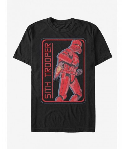 Star Wars Episode IX Rise of Skywalker Red Trooper Retro Sith Trooper T-Shirt $6.83 T-Shirts