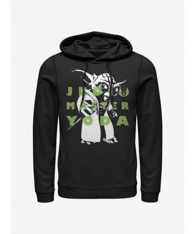 Star Wars The Clone Wars Yoda Text Hoodie $14.01 Hoodies