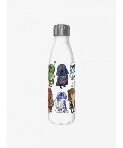 Star Wars Doodles White Stainless Steel Water Bottle $8.57 Water Bottles