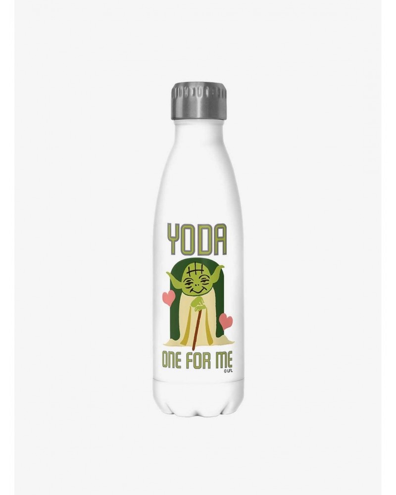 Star Wars Yoda One White Stainless Steel Water Bottle $9.96 Water Bottles