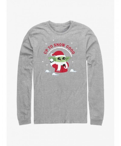 Star Wars The Mandalorian Santa Grogu Up To Snow Good Long-Sleeve T-Shirt $11.32 T-Shirts