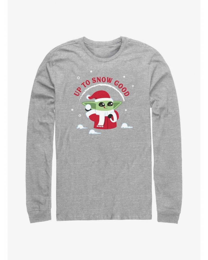 Star Wars The Mandalorian Santa Grogu Up To Snow Good Long-Sleeve T-Shirt $11.32 T-Shirts