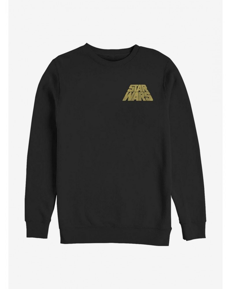 Star Wars Distressed Slant Logo Crew Sweatshirt $12.69 Sweatshirts