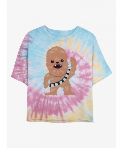 Star Wars Chewie Kawaii Tie Dye Crop Girls T-Shirt $5.42 T-Shirts