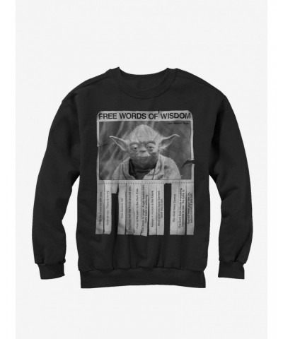 Star Wars Yoda Words of Wisdom Sweatshirt $13.87 Sweatshirts