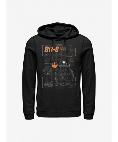 Star Wars: The Force Awakens BB-8 Schematic Hoodie $15.09 Hoodies